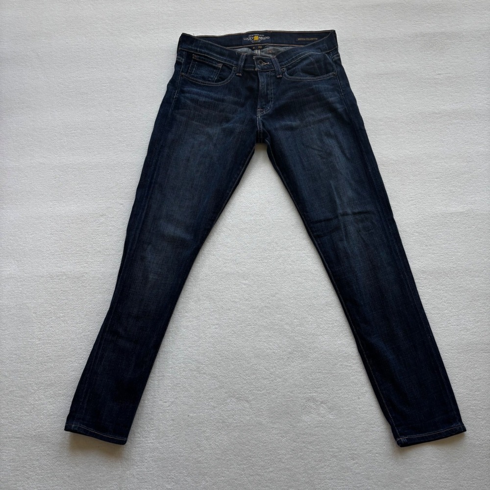 Lucky Brand Sienna Cigarette Jeans Women 6/28‎ Dark Wash Indigo Slim Fit Denim